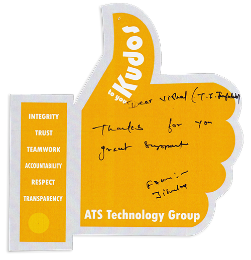 Testimonials Hand